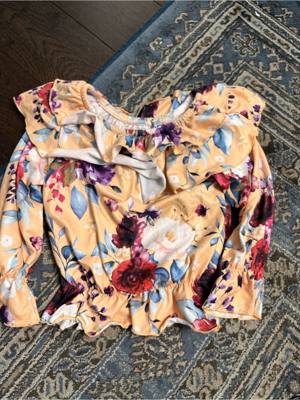 Floral Ruffled Off-Shoulder Top